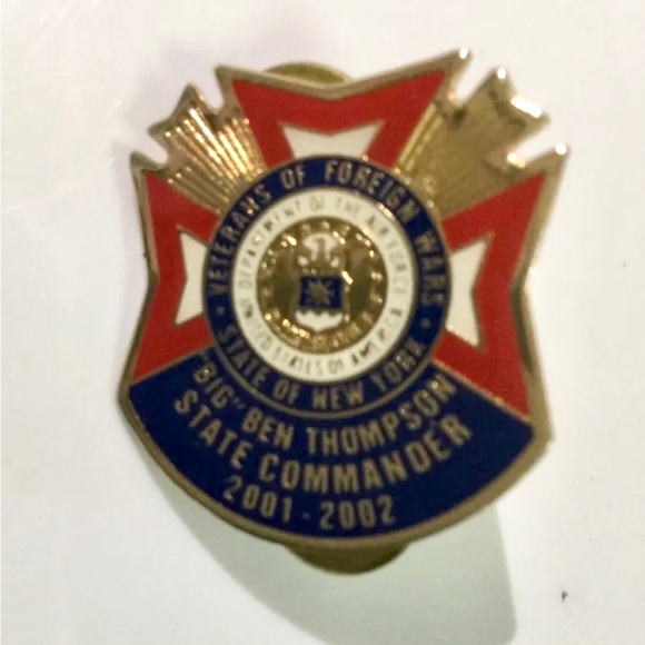 Veterans Of Foreign Wars Pin State of New York 2001-2002 Big Ben Thompson Comish - Picture 2 of 6